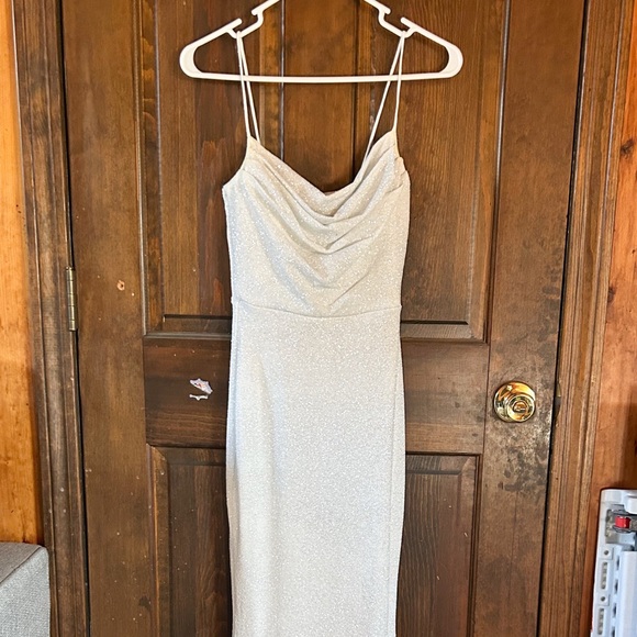 Windsor Sparkly White Prom Dress - Picture 2 of 4